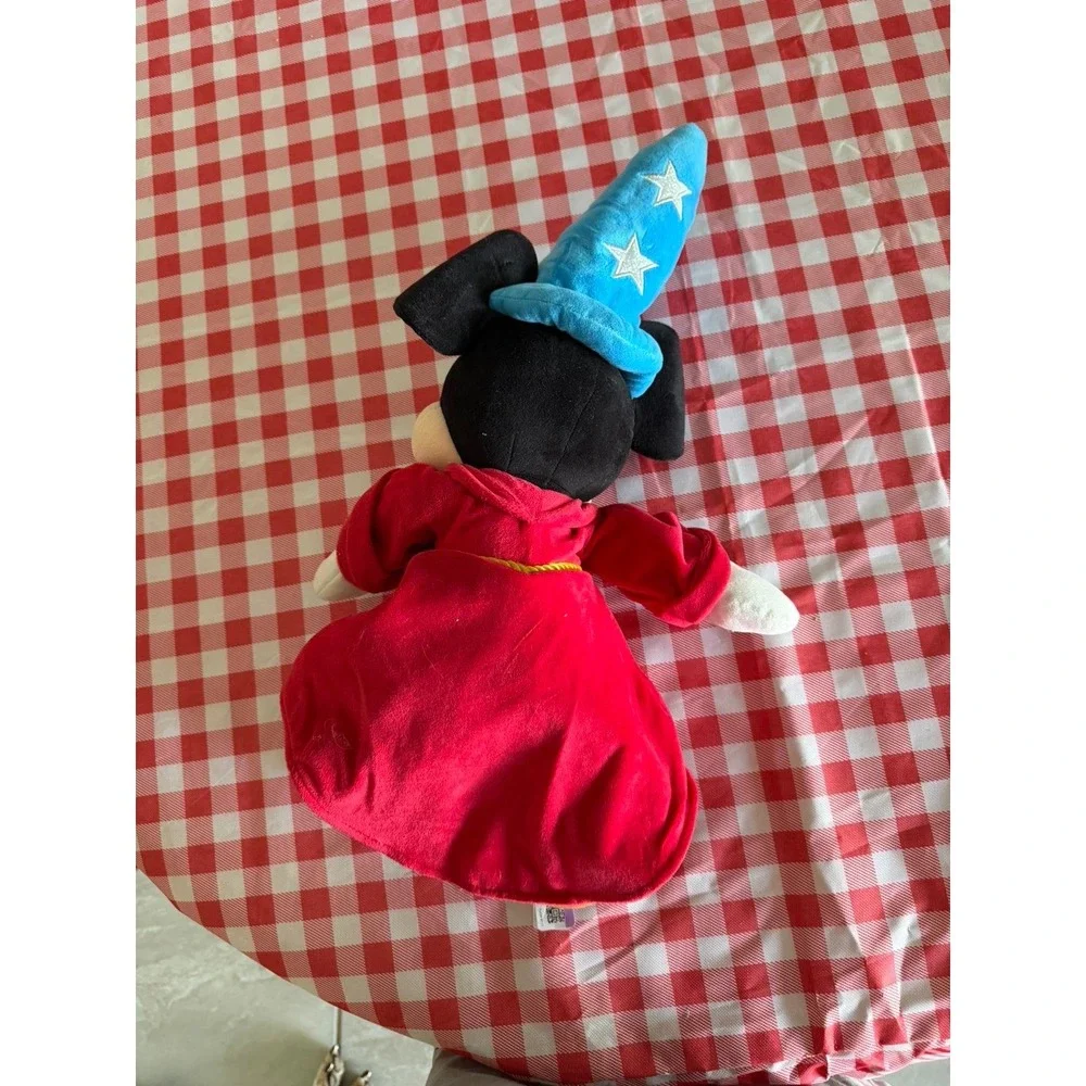 Sorcerer Mickey Mouse Plush Fantasia Disney Store Wizard Stuffed Animal Red Robe